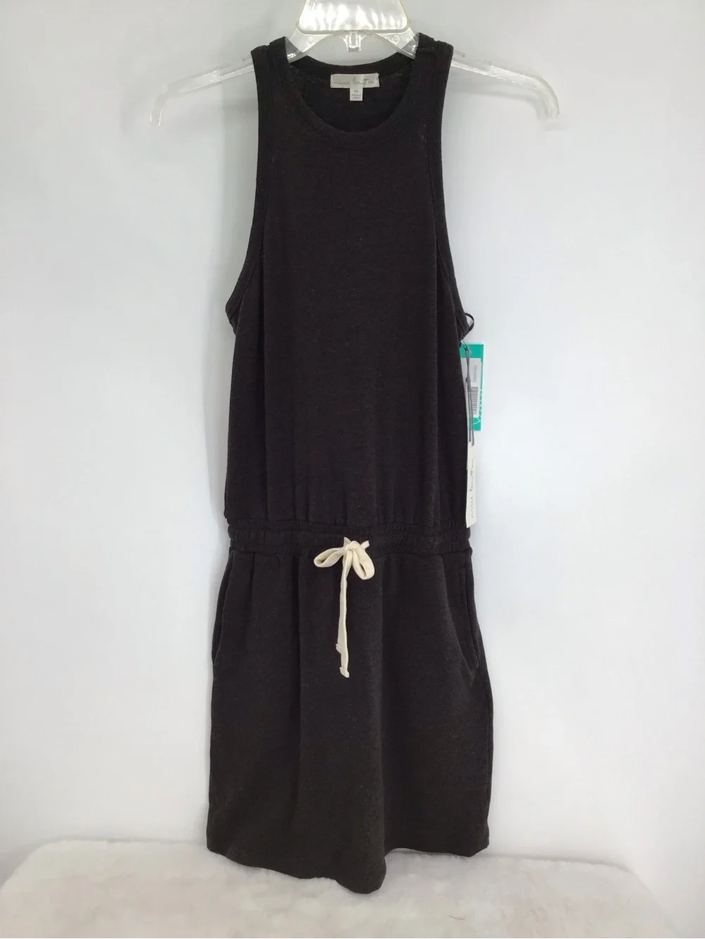 Nine Britton NWT Diane French Terry Racerback Dress Resort Black Size XS